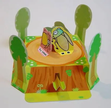 ぽぴっこトントン虫ずもうの完成作品